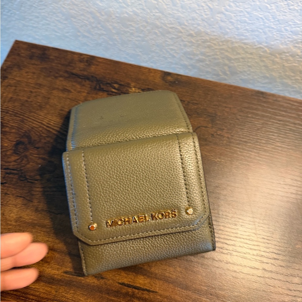 Michael Kors Sage Green Leather Wallet